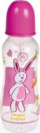 Бутылочка Canpol PP (BPA 0%) с сил. соской, 12+ мес., 330 мл. арт. 59/205prz цвет розовый