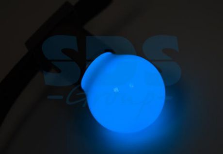 Лампа шар e27 3 LED O45мм - синяя