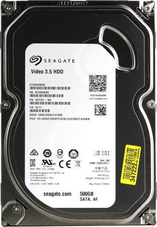 Жесткий диск 3.5" 500 Gb 5900rpm 64Mb cache Seagate Video SATA III 6 Gb/s ST500VM000