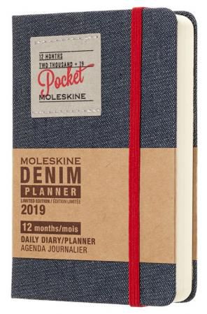 Ежедневник Moleskine Limited Edition DENIM Pocket 90x140мм 400стр. черный