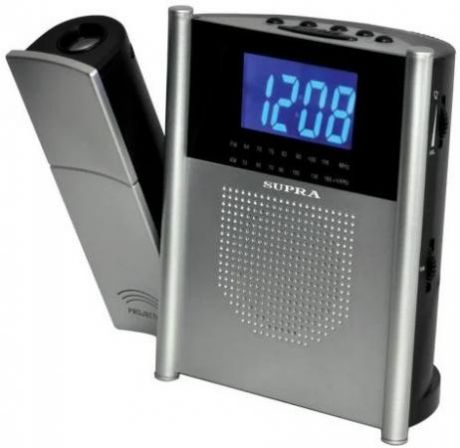 Радиобудильник Supra SA-24FM черный LED подсв:красная часы:цифровые FM/УКВ