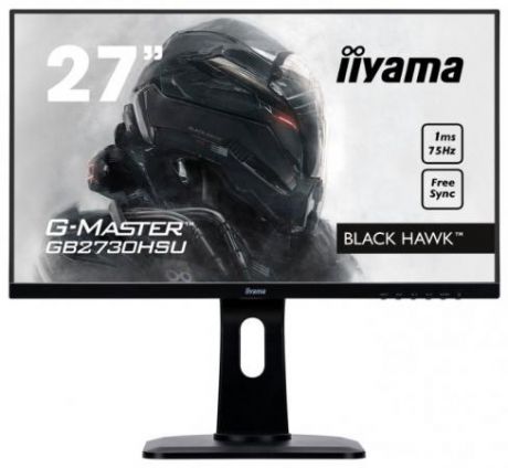 Монитор Iiyama 27" GB2730HSU-B1 черный TN+film LED 1ms 16:9 HDMI M/M матовая HAS 300cd 170гр/160гр 1920x1080 D-Sub DisplayPort FHD USB 6.9кг