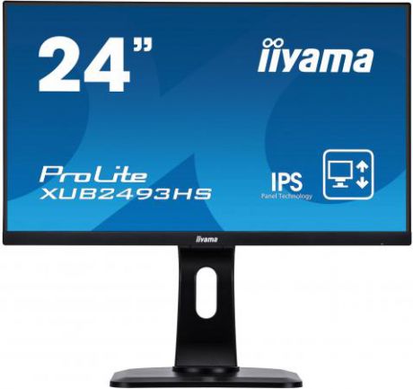 Монитор Iiyama 23.8" ProLite XUB2493HS-B1 черный IPS LED 4ms 16:9 HDMI M/M матовая HAS Pivot 250cd 178гр/178гр 1920x1080 D-Sub DisplayPort FHD USB 5.4кг