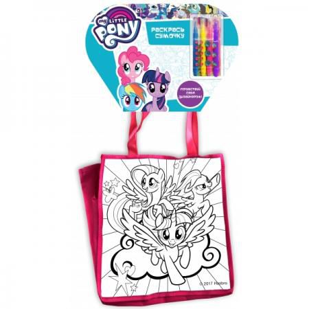 Сумочка для росписи MultiArt My Little Pony, с фломастерами и стразами на блистере в кор.50шт