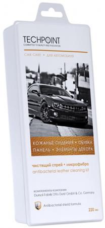 Набор д/ухода за коженной поверхностью автомобиля "Techpoint", спрей 220мл. + микроф.(арт.7779)