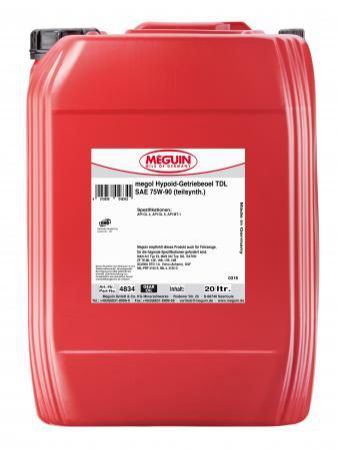 Полусинтетическое трансмиссионное масло Meguin Hypoid-Getriebeoel TDL 75W90 20 л 4834
