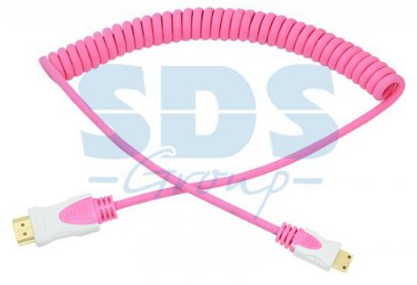 Шнур HDMI - mini HDMI 2М розовый витой REXANT