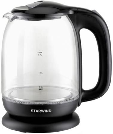 Чайник электрический Starwind SKG1210 1.7л. 2200Вт черный (корпус: стекло)