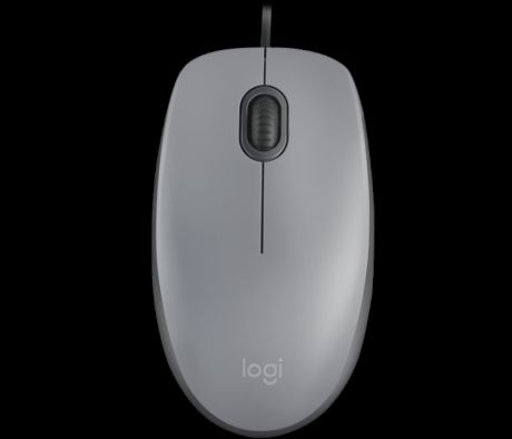 Logitech Mouse M110 Silent USB Mid Grey Ret