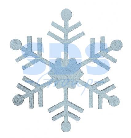 Елочная фигура "Снежинка классическая", 66 см, цвет серебряный