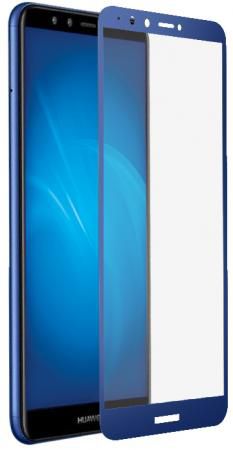 Закаленное стекло с цветной рамкой (fullscreen+fullglue) для Huawei Honor 7A Pro/Y6 (2018)/Honor 7C/Y6 Prime (2018) DF hwColor-54 (blue)