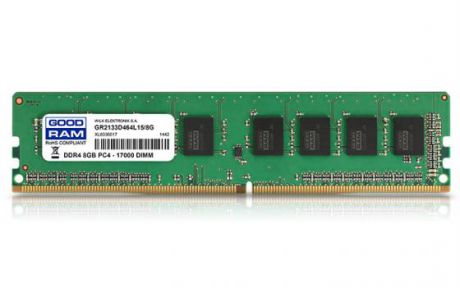 Оперативная память 8Gb PC4-17000 2133MHz DDR4 DIMM GoodRAM CL15 GR2133D464L15S/8G