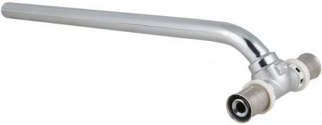 Тройник радиаторный пресс с латунной хром. трубкой 15 мм, 20х15х20 (300 мм. короткий) VALTEC VTm.282.N.201520