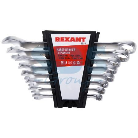 Набор ключей комбинированных 8-19 мм 8 предметов Rexant