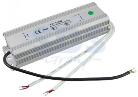 Источник питания 110-220V AC/12V DC, 12,5А, 150W с проводами, влагозащищенный (IP67) 200-150-2