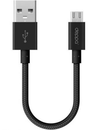 Кабель microUSB Deppa 72259 круглый черный