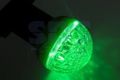 Лампа шар e27 9 LED O50мм зеленая
