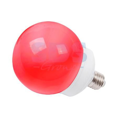 Лампа шар e27 12 LED O100мм красная