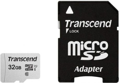 Micro SecureDigital 32Gb Transcend TS32GUSD300S-A {MicroSDHC Class 10 UHS-I, SD adapter}