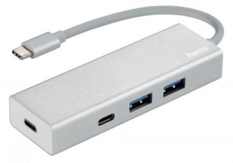 Разветвитель USB 3.1 Hama Aluminium 4порт. белый (00135755)
