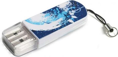 Флеш Диск Verbatim 32Gb Mini Graffiti Edition 49415 USB2.0 синий/рисунок