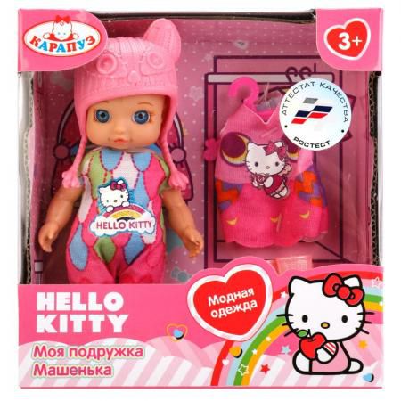 Кукла "Карапуз" Hello Kitty 12см, без звука, с доп. одеждой и аксесс., в ассорт. в кор. в кор.60шт YL1701A-RU-HK