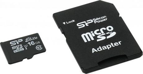 Флеш карта microSDHC 16Gb Class10 Silicon Power SP016GBSTHBU1V10 w/o adapter