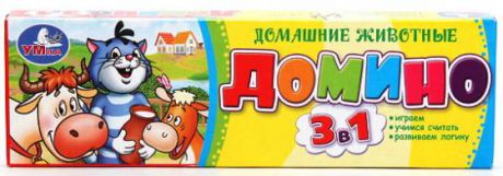 Настольная игра домино УМКА Простоквашино - Домашние животные