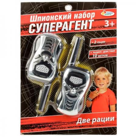 ШПИОНСКИЙ НАБОР "ИГРАЕМ ВМЕСТЕ" РАЦИИ НА БАТ. 405 НА КАРТ. (РУСС. УП.) в кор.2*36шт