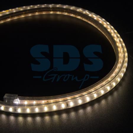 LED Лента 220В, 6.5x13мм, IP67, SMD 5730, 60 LED/м, Теплый белый, 100м