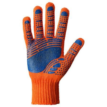 Перчатки DOLONI 794 с точкой ПВХ оранжевый/синий