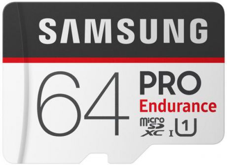 Карта памяти MicroSDXC 64GB Samsung PRO Endurance UHS-I SDR104 + SD Adapter (R100/W30Mb/s) (MB-MJ64GA/RU)