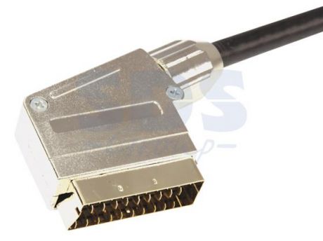 Шнур SCART Plug - SCART Plug 21pin 3М (GOLD) металл REXANT