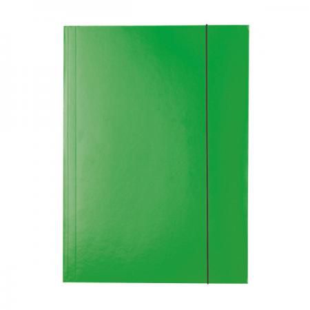 Папка на резинках ESSELTE, ф.А4, лакированный картон (400г/м2), зеленая 13437