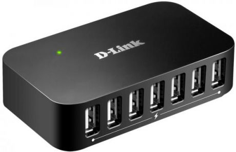 Концентратор сетевой D-Link 7-port USB 2.0 HUB, 7 type A ports and 1 type B port