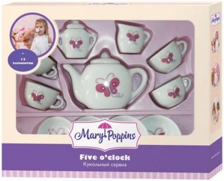 Набор посуды Mary Poppins Бабочка, 13 предметов фарфоровая 453014