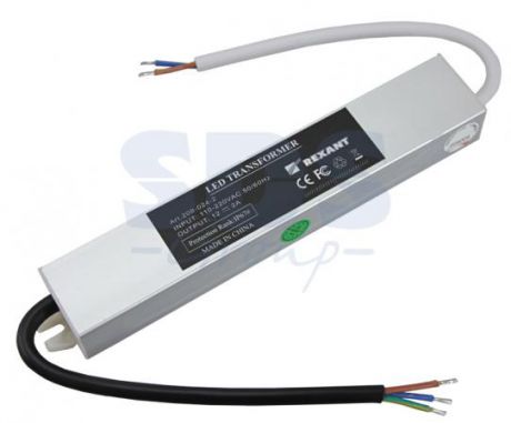 Источник питания 110-220V AC/12V DC, 2А, 24W с проводами, влагозащищенный (IP67)