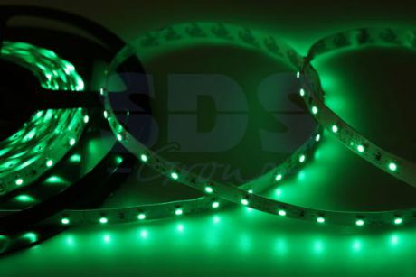 LED лента открытая, 8мм, IP23, SMD 2835, 60 LED/m, 12V, зеленая