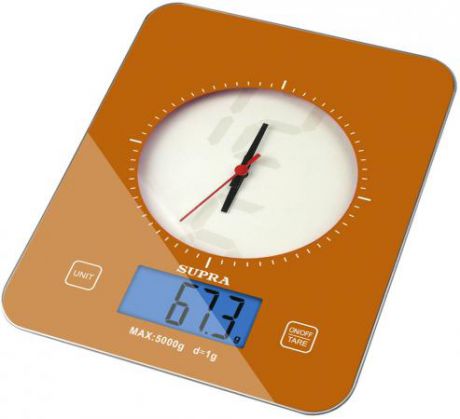 Весы кухонные электронные Supra BSS-4210 макс.вес:5кг оранжевый