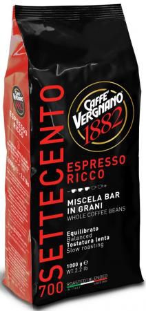 Кофе в зернах Vergnano "Ricco 700" 1000 грамм