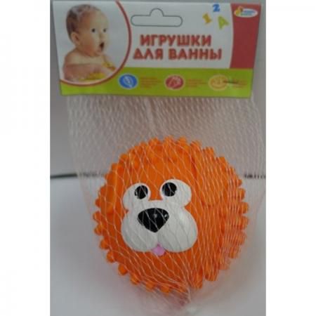 Игрушка для купания для ванны ИГРАЕМ ВМЕСТЕ Мячик-собака 8 см