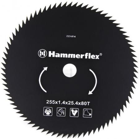 Нож для триммера Hammer Flex 223-014 закаленная сталь, круглый, 80 зубьев, толщина 1,4 мм, d=255 мм