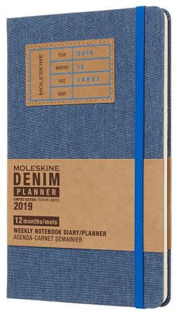 Еженедельник Moleskine Limited Edition DENIM WKNT Large 130х210мм 144стр. синий