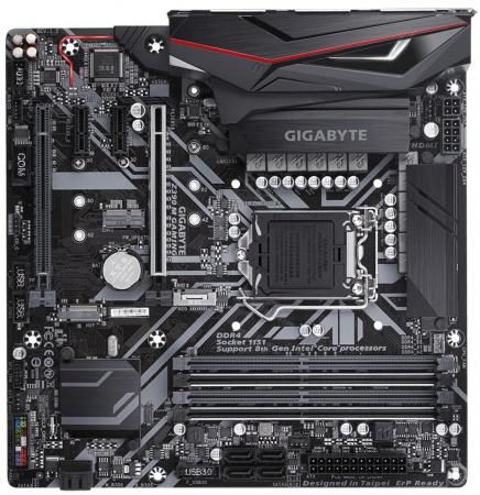 Материнская плата GigaByte Z390 M GAMING Socket 1151 v2 Z390 4xDDR4 2xPCI-E 16x 2xPCI-E 1x 6 mATX Retail