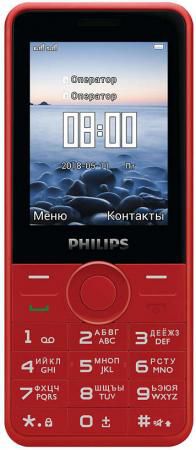 Мобильный телефон Philips E168 красный 2.4"