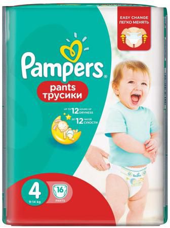 Трусики Pampers Pants 4 (8-14 кг) 16 шт