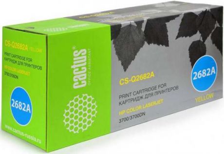 Тонер Картридж Cactus CS-Q2682AV желтый (6000стр.) для HP CLJ 3700