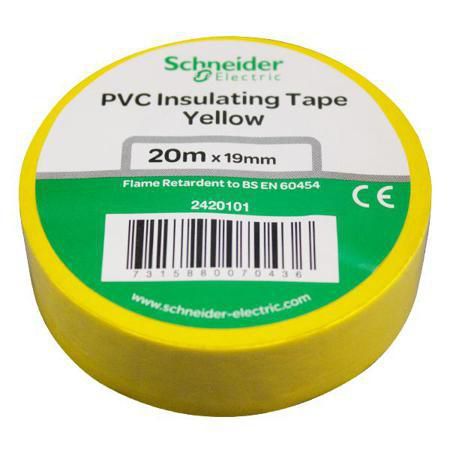 Изолента SCHNEIDER ELECTRIC 469217 пвх 19мм рул.20м жел.