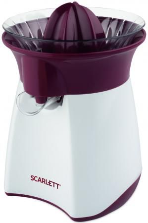 Соковыжималка цитрусовая Scarlett SC-JE50C07 25Вт рез.сок.:700мл. белый/красный
