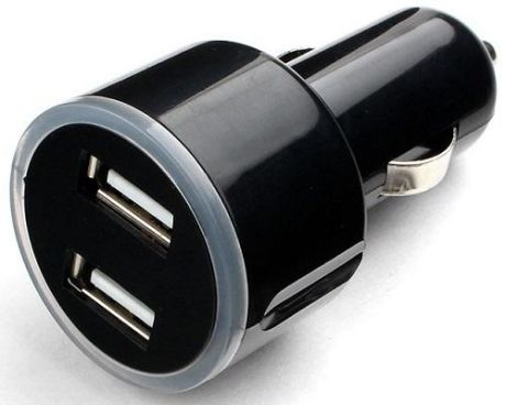 Cablexpert Адаптер питания 12V->5V 2-USB, 2.1A, черный (MP3A-UC-CAR16)